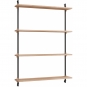 Moebe - Wall Shelving ws.115.1 Wandregal, Einfach Eiche/Schwarz