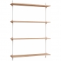 Moebe - Wall Shelving ws.115.1 Wandregal, Einfach Eiche/Weiß