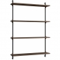 Moebe - Wall Shelving ws.115.1 Wandregal, Einfach Eiche geräuchert/Schwarz