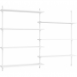 Moebe - Wall Shelving ws.115.2 Wandregal, Doppelt Weiß/Weiß
