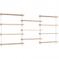Moebe - Wall Shelving ws.115.3 Wandregal, Dreifach Eiche/Weiß