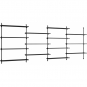 Moebe - Wall Shelving ws.115.4 Wandregal, Vierfach Schwarz/Schwarz