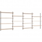Moebe - Wall Shelving ws.115.4 Wandregal, Vierfach Eiche/Schwarz