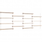Moebe - Wall Shelving ws.115.4 Wandregal, Vierfach Eiche/Weiß