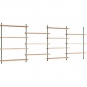 Moebe - Wall Shelving ws.115.4 Wandregal, Vierfach Eiche/Kieferngrün