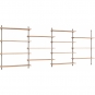Moebe - Wall Shelving ws.115.4 Wandregal, Vierfach Eiche/Warmes Grau