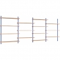 Moebe - Wall Shelving ws.115.4 Wandregal, Vierfach Eiche/Tiefblau