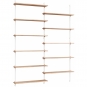 Moebe - Wall Shelving ws.200.2 Wandregal, Doppelt Eiche/Weiß