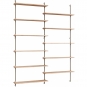 Moebe - Wall Shelving ws.200.2 Wandregal, Doppelt Eiche/Warmes Grau