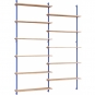 Moebe - Wall Shelving ws.200.2 Wandregal, Doppelt Eiche/Tiefblau