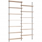 Moebe - Wall Shelving ws.230.2 Wandregal, Doppelt Eiche/Schwarz