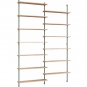 Moebe - Wall Shelving ws.230.2 Wandregal, Doppelt Eiche/Kieferngrün