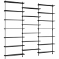 Moebe - Wall Shelving ws.230.3 Wandregal, Dreifach Schwarz/Schwarz