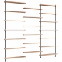 Moebe - Wall Shelving ws.230.3 Wandregal, Dreifach Eiche/Schwarz