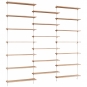 Moebe - Wall Shelving ws.230.3 Wandregal, Dreifach Eiche/Weiß