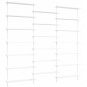 Moebe - Wall Shelving ws.230.3 Wandregal, Dreifach Weiß/Weiß