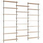 Moebe - Wall Shelving ws.230.3 Wandregal, Dreifach Eiche/Kieferngrün