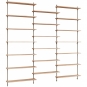 Moebe - Wall Shelving ws.230.3 Wandregal, Dreifach Eiche/Warmes Grau