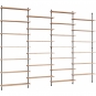Moebe - Wall Shelving ws.230.4 Wandregal, Vierfach Eiche/Schwarz