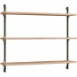 Moebe - Wall Shelving ws.65.1 Wandregal, Einfach Eiche/Kieferngrün