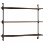 Moebe - Wall Shelving ws.65.1 Wandregal, Einfach Eiche geräuchert/Schwarz