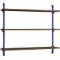 Moebe - Wall Shelving ws.65.1 Wandregal, Einfach Eiche geräuchert/Tiefblau