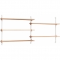 Moebe - Wall Shelving ws.65.2 Wandregal, Doppelt Eiche/Weiß