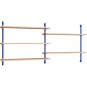 Moebe - Wall Shelving ws.65.2 Wandregal, Doppelt Eiche/Tiefblau