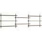 Moebe - Wall Shelving ws.65.3 Wandregal, Dreifach Eiche geräuchert/Kieferngrün