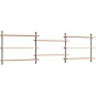 Moebe - Wall Shelving ws.65.3 Wandregal, Dreifach Eiche/Kieferngrün