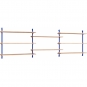 Moebe - Wall Shelving ws.65.3 Wandregal, Dreifach Eiche/Tiefblau