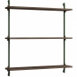 Moebe - Wall Shelving ws.85.1 Wandregal, Einfach Eiche geräuchert/Kieferngrün