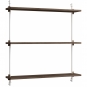 Moebe - Wall Shelving ws.85.1 Wandregal, Einfach Eiche geräuchert/Weiß