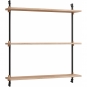 Moebe - Wall Shelving ws.85.1 Wandregal, Einfach Eiche/Schwarz