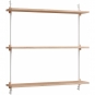 Moebe - Wall Shelving ws.85.1 Wandregal, Einfach Eiche/Weiß