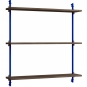 Moebe - Wall Shelving ws.85.1 Wandregal, Einfach Eiche geräuchert/Tiefblau