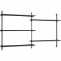 Moebe - Wall Shelving ws.85.2 Wandregal, Doppelt Schwarz/Schwarz
