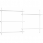 Moebe - Wall Shelving ws.85.2 Wandregal, Doppelt Weiß/Weiß