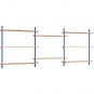Moebe - Wall Shelving ws.85.3 Wandregal, Dreifach Eiche/Tiefblau