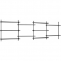 Moebe - Wall Shelving ws.85.4 Wandregal, Vierfach Schwarz/Schwarz