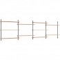 Moebe - Wall Shelving ws.85.4 Wandregal, Vierfach Eiche/Schwarz