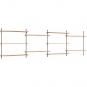 Moebe - Wall Shelving ws.85.4 Wandregal, Vierfach Eiche/Warmes Grau