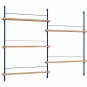 Moebe - MS.115.2 Magazin Regal Eiche Eiche / Tiefblau