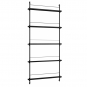 Moebe - MS.180.1 Magazin Regal Eiche Schwarz / Schwarz
