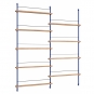 Moebe - MS.180.2 Magazin Regal Eiche Eiche / Tiefblau