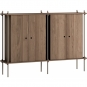 Moebe - Shelving System s.115.2.E Regal, Doppelt Eiche geräuchert/Warmes Grau