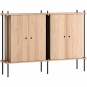 Moebe - Shelving System s.115.2.E Regal, Doppelt Eiche/Schwarz