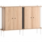 Moebe - Shelving System s.115.2.E Regal, Doppelt Eiche/Weiß
