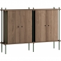 Moebe - Shelving System s.115.2.E Regal, Doppelt Eiche geräuchert/Kiefergrün