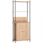 Moebe - Shelving System s.200.1.H Regal, Einfach Eiche/Schwarz